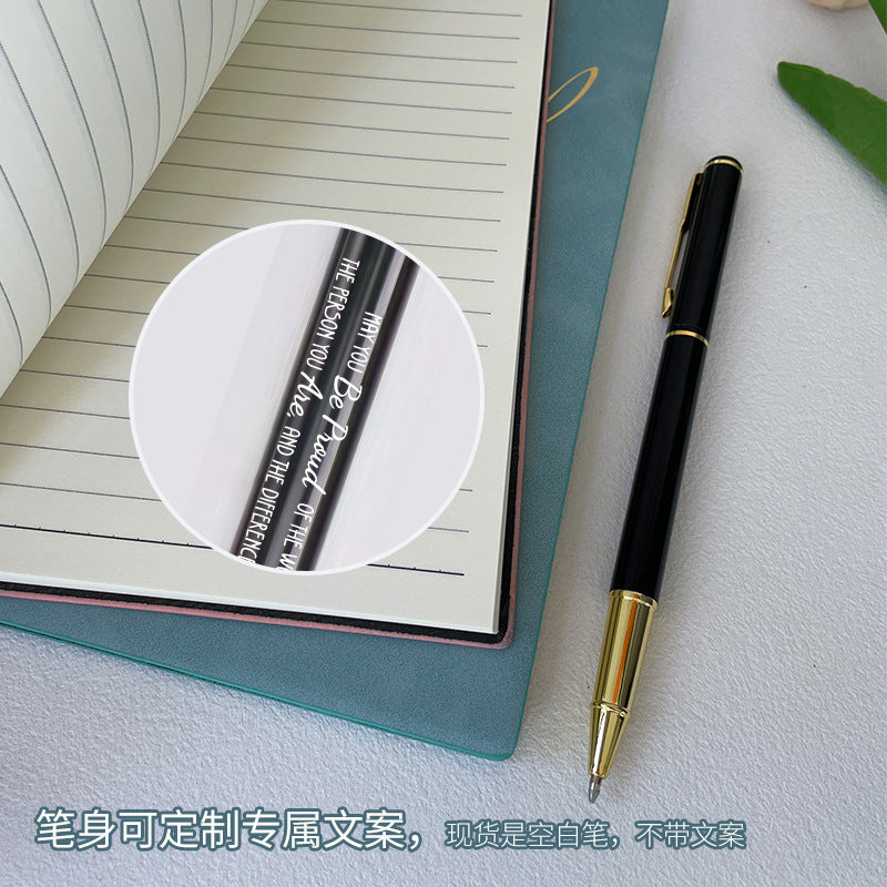 Wholesale ncentive Notebook with Pen Insertable Simple Leather-Covered High-Value Handbook Notepad
